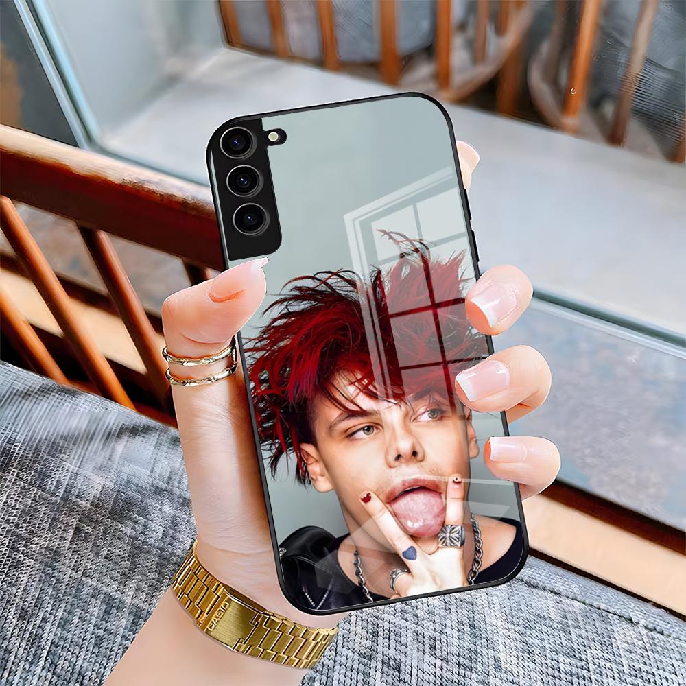 Чехол для телефона певца Y-Yungblud для Samsung A25 A13 A33 5G A54 A36 A35 A56 A52 A14 Ударопрочный стеклянный чехол