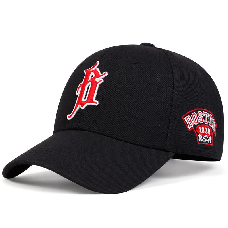 Унисекс Хлопковая Бейсболка Тракер с Вышивкой Boston - Застежка Snapback для Весны/Лета