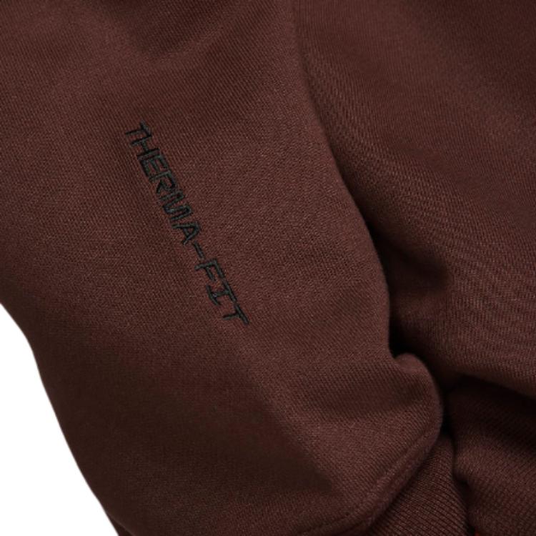 Nike Однотонный логотип с вышитым круглым вырезом, мужская толстовка, топы, коричневый цвет DX9611-227