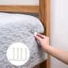 4Pcs Bed Sheet Holder Clips Easy Install L-Shaped Mattress Sheet Corner Grippers Reusable Anti-Slip Fastener Clips for Sheets Covers Blankets
