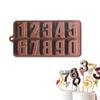 Silicone Numbers Chocolate Mold Cookies Cold 3D Digital Shape Fondant Cake Baking Jelly Candy Pastry DIY Decorating Tools