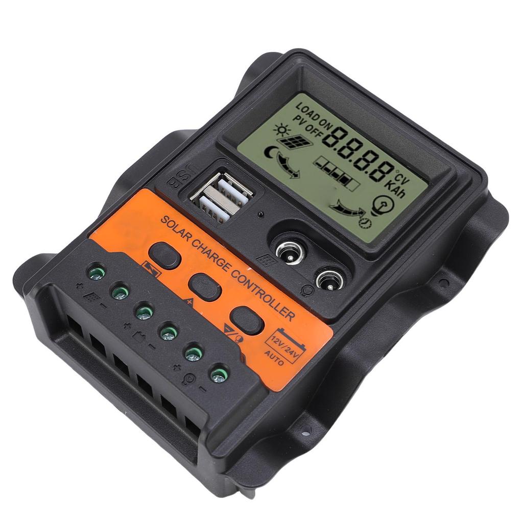 Контроллер солнечной панели 12В 24В Двойной USB Порт DC 20А Эффективный Автоадаптируемый для Уличного Освещения Фотоэлектрическая Генерация Энергии