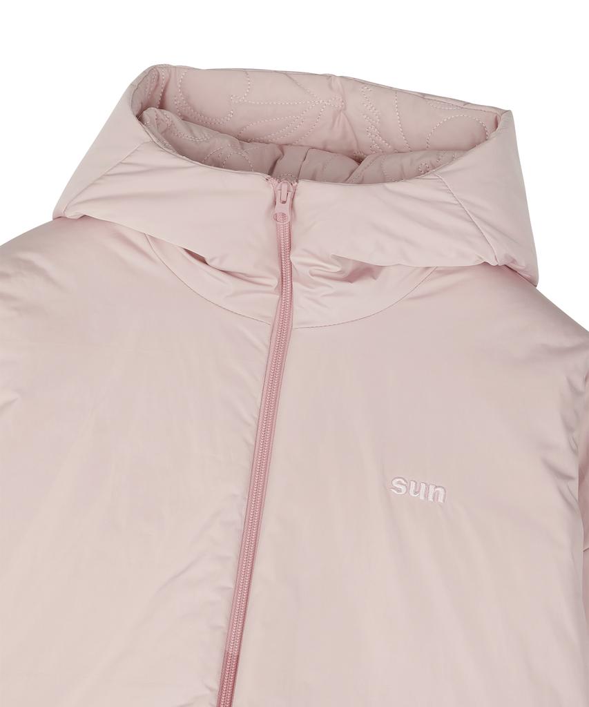 Sunday Fruit Market Cherry Reversible Puffer Pink