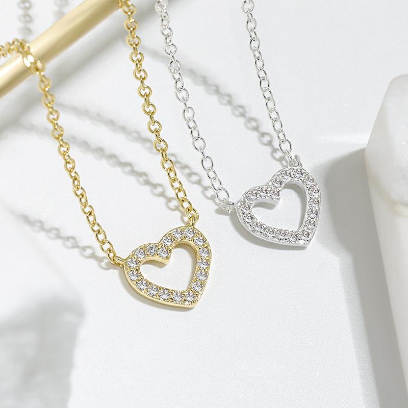 Цепочка с подвеской Love на ключицу, простая корейская версия, ожерелье в форме сердца высокого класса от INS