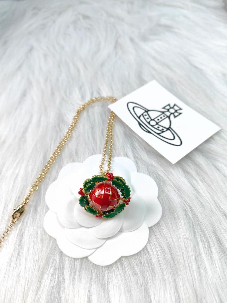 Рождественская серия вдовствующей императрицы: 3D Ожерелье Планета с Цветовой Схемой Дерева - Идеальный Праздничный Подарок