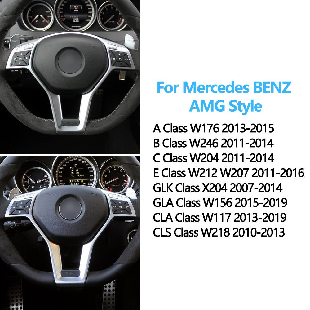 Накладка на раму рулевого колеса автомобиля для Mercedes Benz AMG Style ABCE GLK GLA CLA CLS Class W176 W246 W204 W212 W156