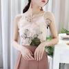 Ретро Шик 3D Вышитый Тонкий Вязаный Топ-Камисоль