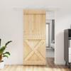 VidaXL Sliding Door and Hardware Kit 85x210 Cm Solid Pine, Interior Door, Interior Barn Door 3203018