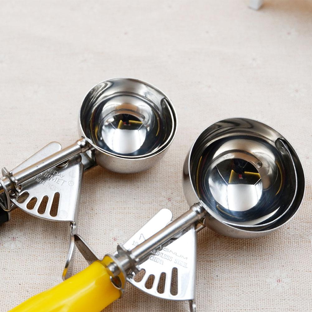 Stainless Steel Thickened Ice Cream Scoop Ice Ball Ice Cube Maker Frozen Cookie Meat Balls Scoop Kitchen Tools