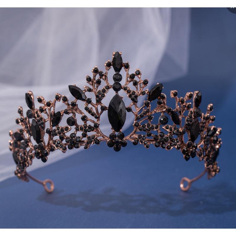 Baroque Birthday Crown Hair Accessory High End Travel Photography Crown Headwear Halloween Bun Hair Band Accessory