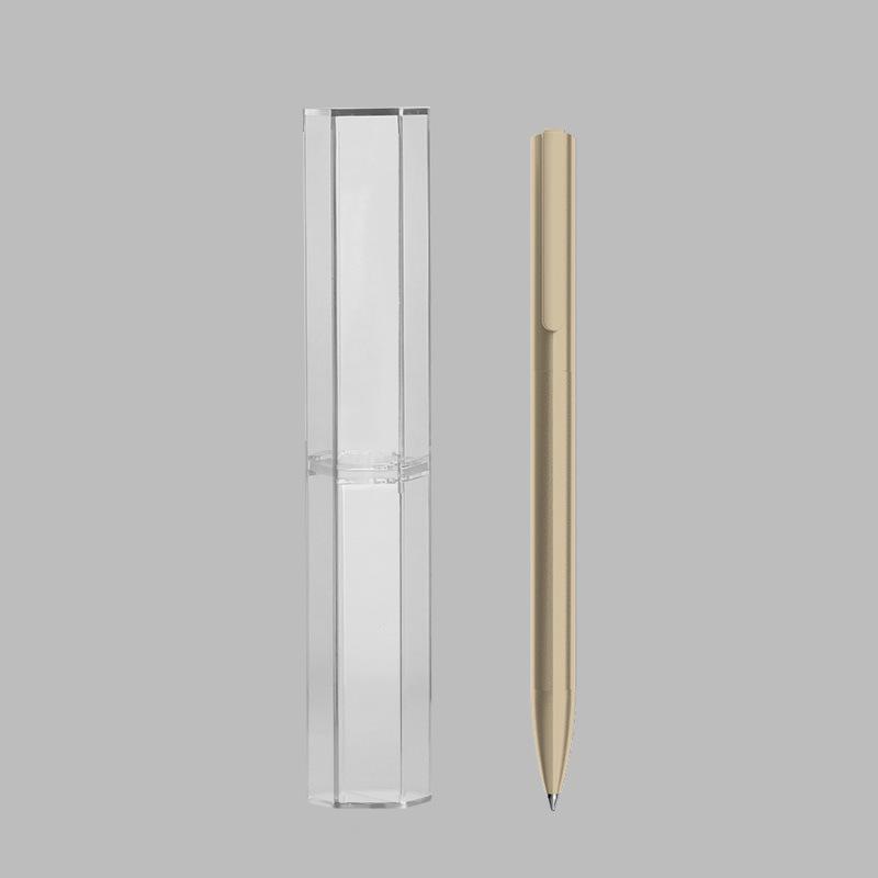 Вращающаяся металлическая гелевая ручка Beifa - черная 0,5 мм, стильный фирменный подарок