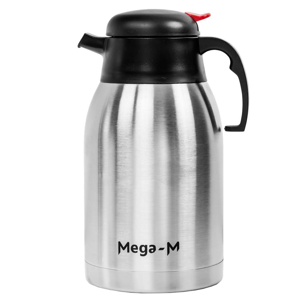 Stainless steel thermos with push button Mega-M 1.5L N