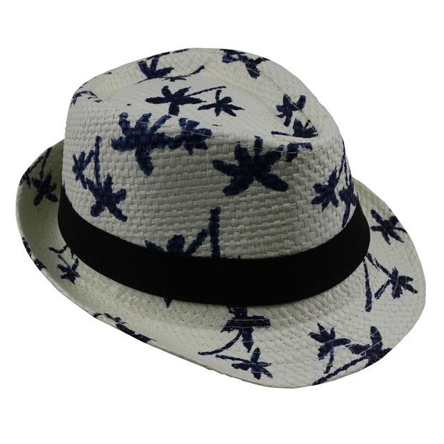 2017 hot sale Summer straw Sun hat kids Beach Sun hat Trilby panama Hat handwork for boy girl Children 4 colour