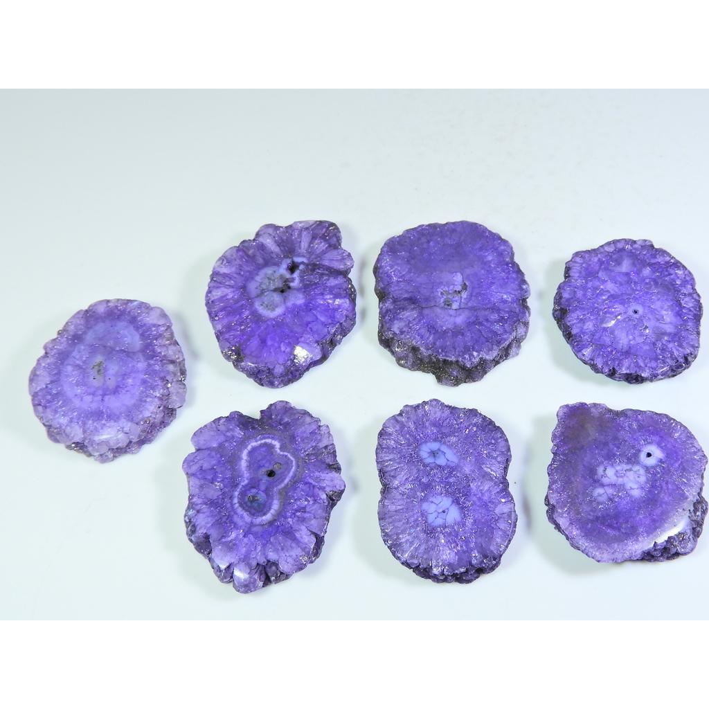 454Cts. Dyed Solar Druzy Agate Mix Shape Cabochon Loose Gemstone 07 Pcs Lot A-697