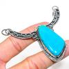 Sleeping Turquoise Handmade 925 Sterling Silver Gift Pendant 2.88" v4G58