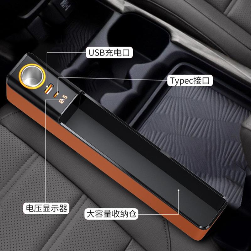 Заполнитель зазоров в автомобильном сиденье Органайзер зазоров в автомобиле Многофункциональный органайзер зазоров в автомобиле Ящик для хранения с портом зарядки