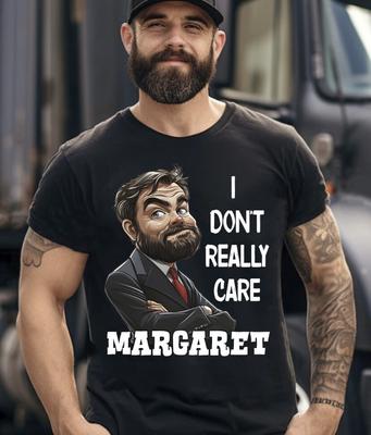 I Don't Really Care Margaret Funny Minimalist JD Vance T-Shirt, Gildan 5000 Unisex T-Shirt