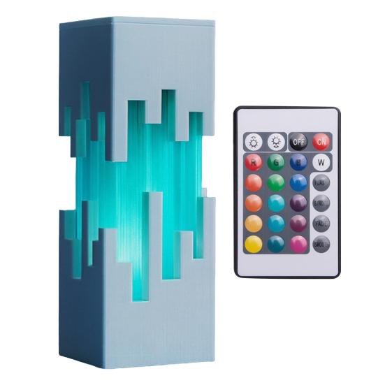 Futuristic Night Light 3D Printed Cyberpunk LED Desk Lamp with Remote Control Contemporary Decorative Bedside Lamp Gift for Cyberpunk Enthusiasts