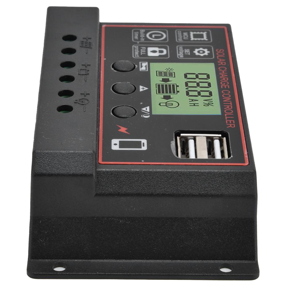 Умный контроллер заряда Двойной USB Солнечная панель Аккумулятор PWM Оборудование для контроля заряда 12 24В20А