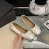 2025 новые туфли-лодочки в нежном сказочном стиле женские 2025 новые французские элегантные с бантом круглый носок с вырезом под юбку