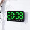 Voice Control Digital Wall Clock with Temperature Date Week Large LED Display Dual Alarm,Snooze, 12/24H, DST Wall Mount/Tabletop
