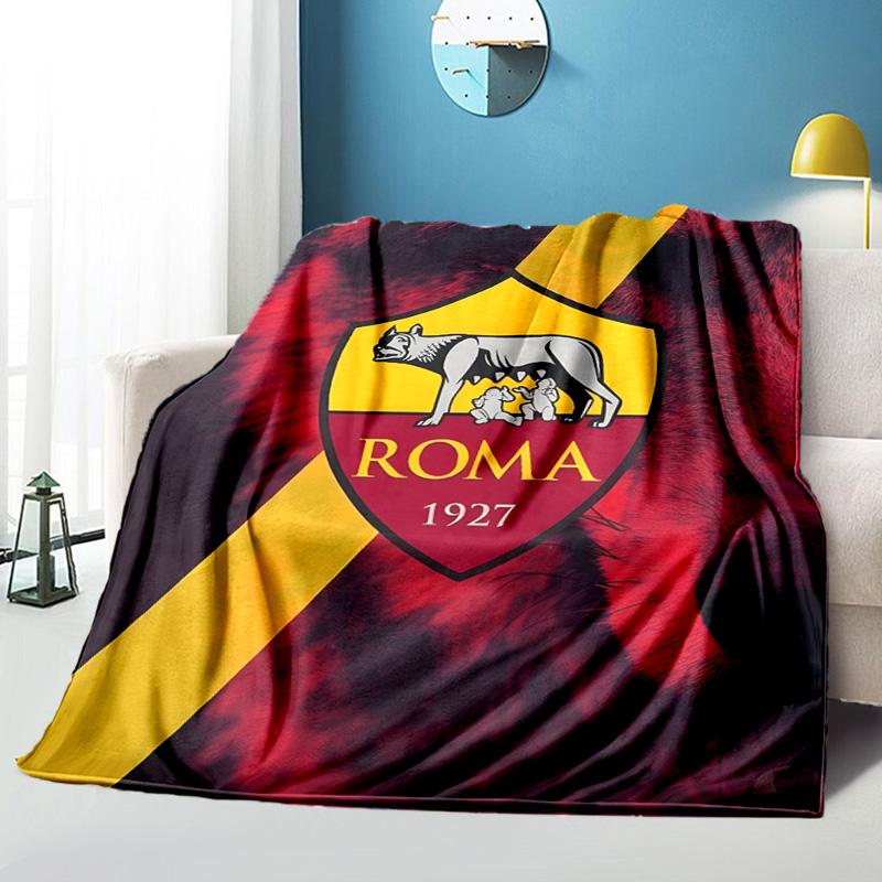 Rome Football club Printed Throws Blanket Soft Flannel Blankets for Couch Bed Gifts for Men Women Picnic blanket Christmas gifts