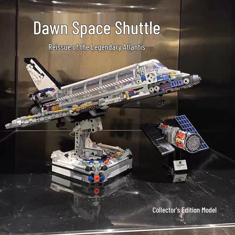 Jiaqi Dawn Solar Space Station Rocket Building Block Model Gift for Adults