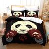 3D Panda Duvet Cover Set King Size Cute Panda Bamboo Bedwear Set Black White Bear Polyester Quilt Cover для мальчика, ребенка, для спальни