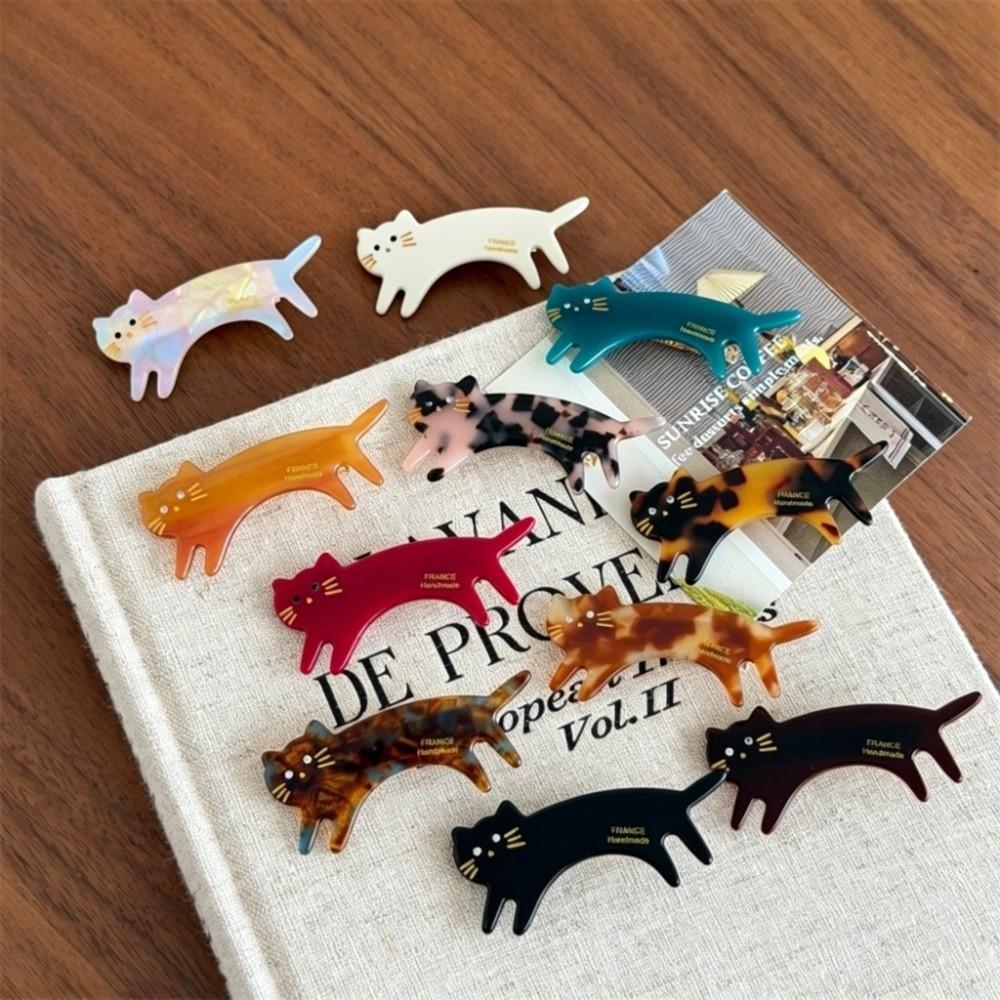 Elegant Cat Barrettes Short Legged Cat Bangs Hairpin Hair Accessories Side Clip Girls