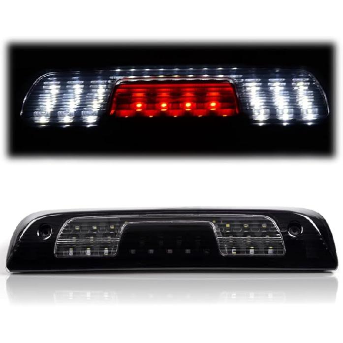 G-PLUS LED Third Brake Light Compatible With 1999-2006 Chevy Silverado/GMC Sierra 1500 2500 3500,3RD Cargo LED Tail Stop Lamps Clear Lens Chrome