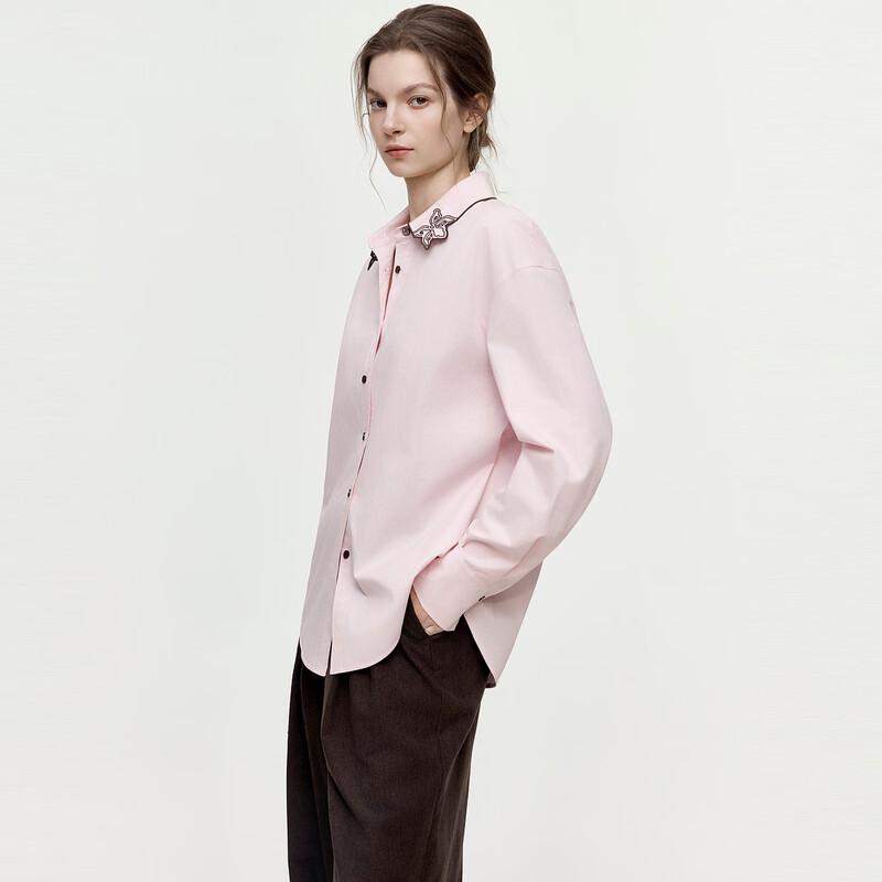 ELLE French Style Embroidered Cotton Shirt