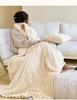 Thickened Coral Fleece Flannel Blanket - Rabbit Fur Nap Throw Milk Velvet Bed Cover