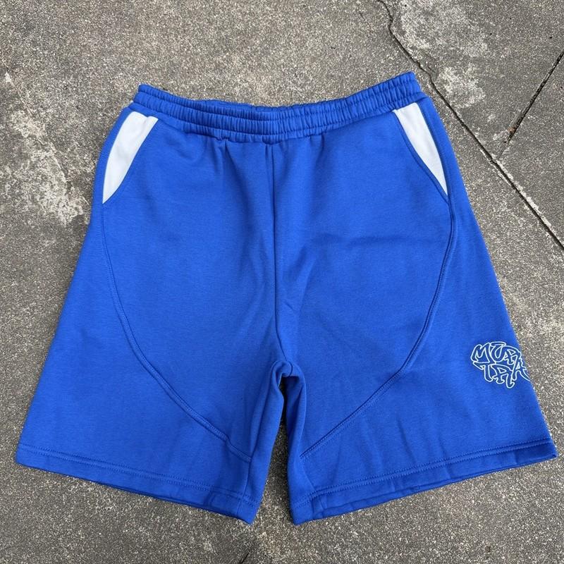 ME Baggy Shorts Color Block Embroidered 7/8 Length Streetwear Loose Athletic Teens