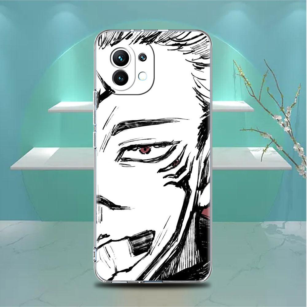 Милый прозрачный чехол с изображением аниме Jujutsu Kaisen для Xiaomi Mi Poco X3 NFC M3 Pro F3 F1 11 Lite 12 Note 10 11T 9T, прозрачный чехол для телефона