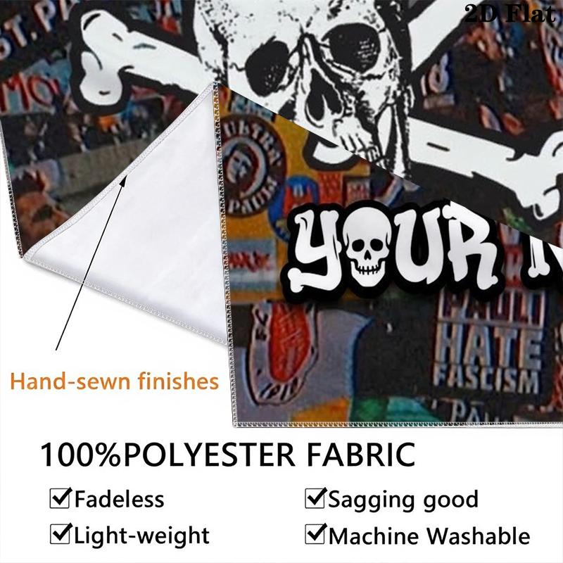 Custom Name St.Pauli Wall Tapestry Aesthetic Wall Hanging Printed Fabric Blanket Decorative Tapestries for Bedroom Living Room Home Decor