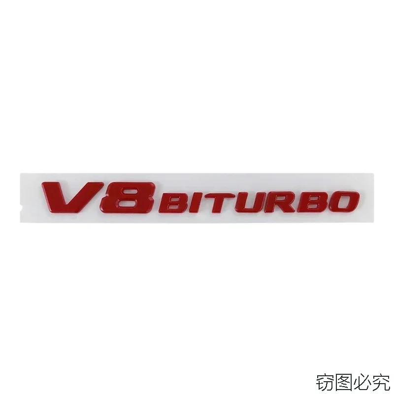 ABS V8 BITURBO Badge Decal Car Body Trunk Emblem Letters Sticker for Mercedes Benz W210 W211 W212 W213 GLA GLK ML GL GLC GLE VH0
