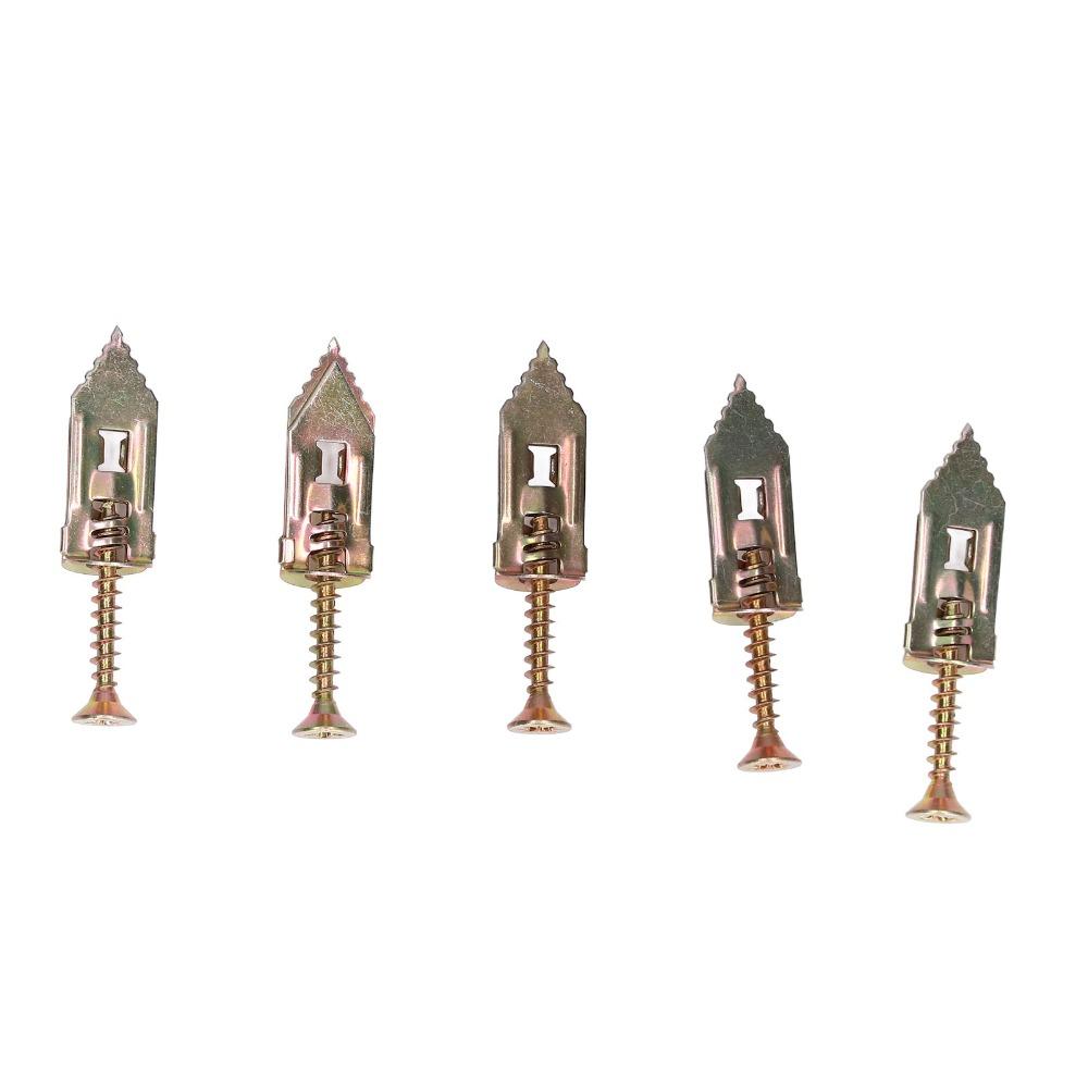 40pcs Upgraded Drywall Anchors Zinc Plated Steel Screw Anchor Metal Anchors Wall Hanging