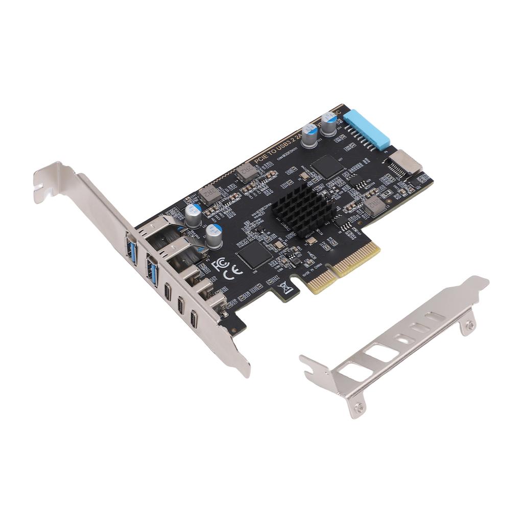 Карта PCIe на USB 3.2 Gen 2 10 Гбит/с, 3 порта USB Type C и 2 порта USB Type A, карта расширения PCI Express для Windows, для Linux