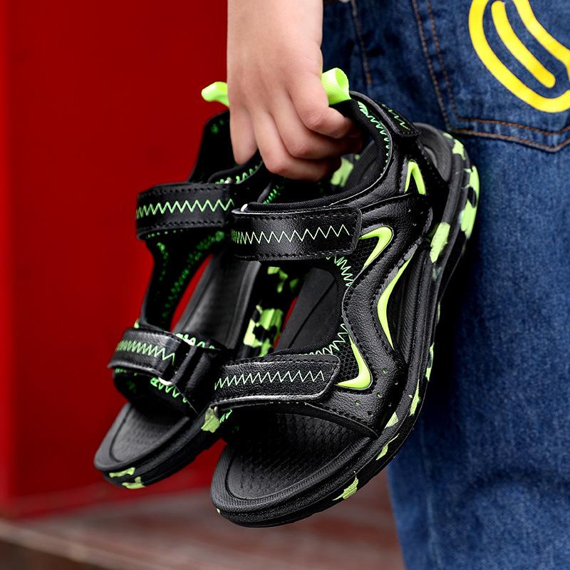 Летняя детская обувь. Спортивные сандалии. Камуфляжная пляжная обувь. Обувь для мальчиков.