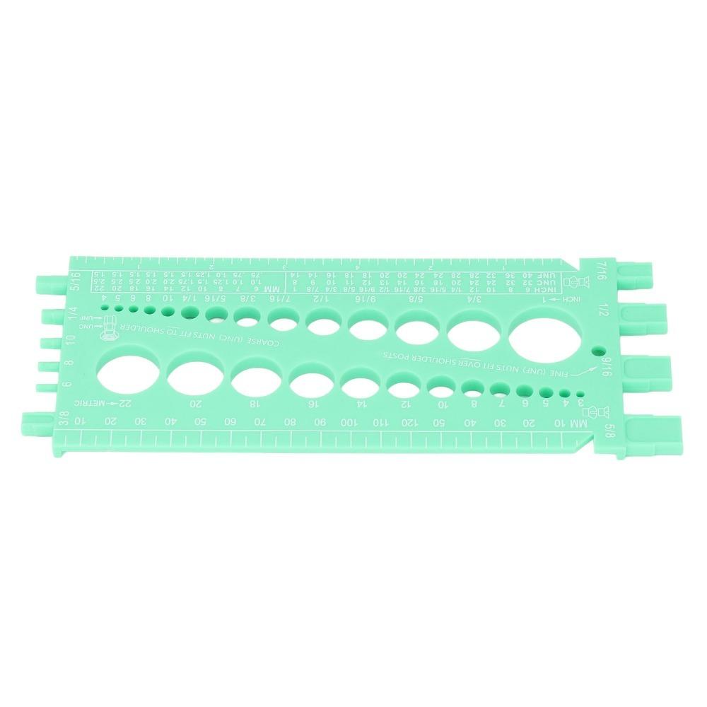Inch Scale Bolt Thread Gauge Portable Nut Bolt Gauge Practical Bolt Measuring Tool Carpentry Use