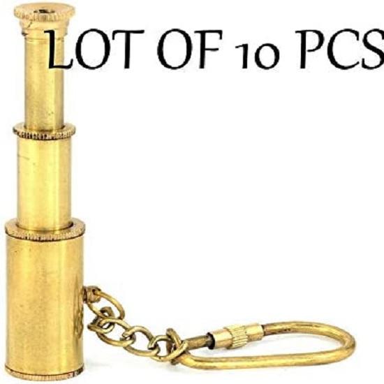 Брелок для ключей с телескопом, латунный брелок, морской подарок, миниатюрный функциональный брелок для телескопа, коллекционный морской брелок для ключей