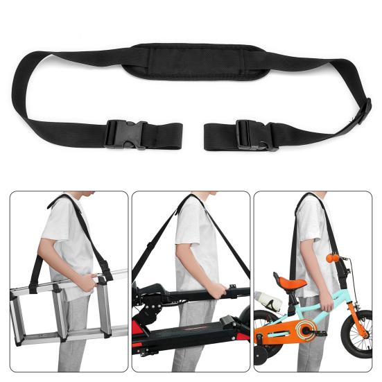 Scooter Carrying Strap Strong Bearing Capacity Adjustable Non-Slip Polyester Electric Scooter Shoulder Strap