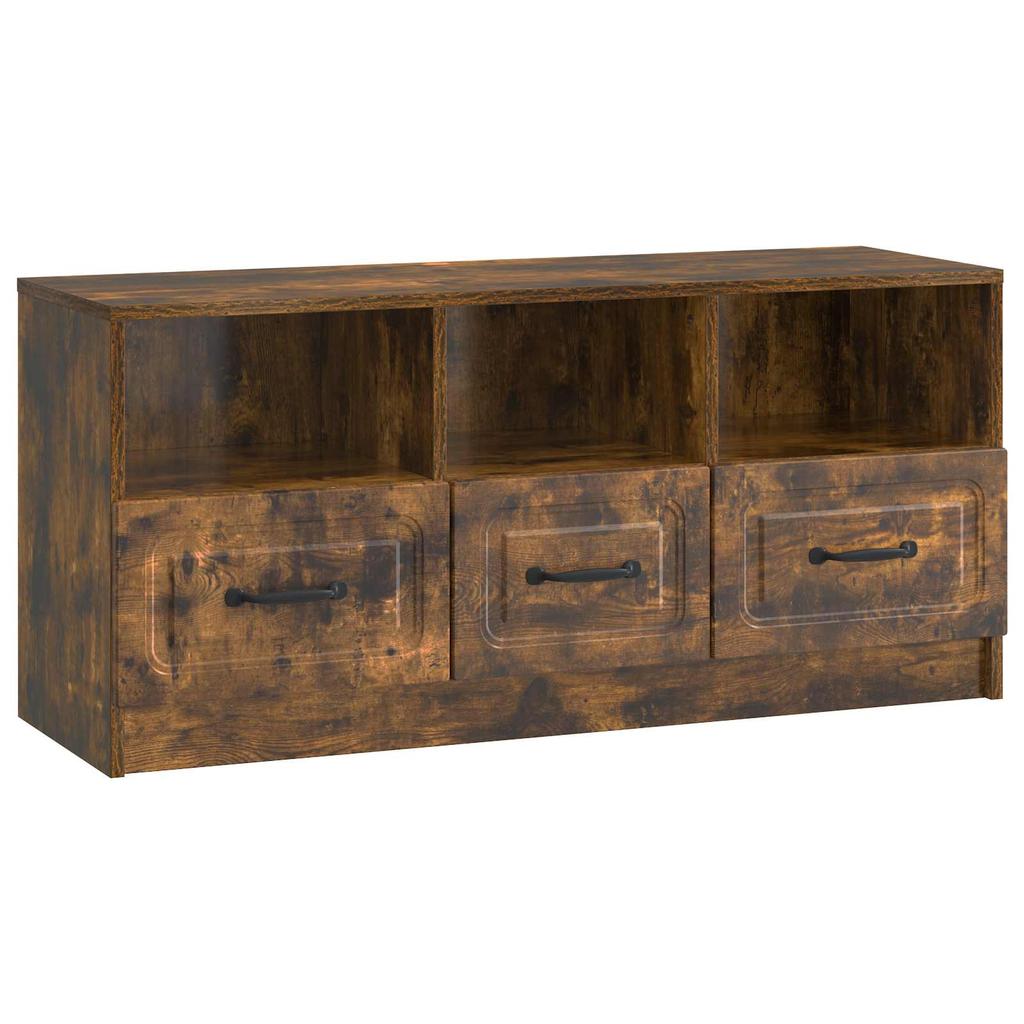 TV Cabinet Smoked Oak 102 x 34.5 x 47 cm Particleboard