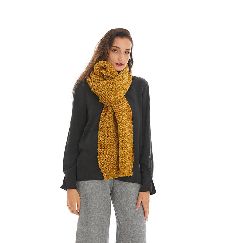 Scarf Women's Winter New Versatile Warm Wool Scarf Men's and Women's Knitted Thickened Scarf