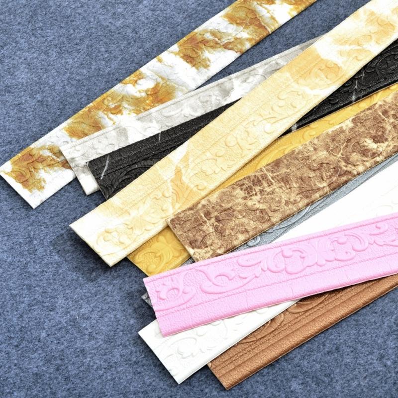 Decorative Adhesive Foam Molding Trim 10m Length Wallpaper Corner Strips for Ceiling Wall Luxurious 3D Floral Pattern