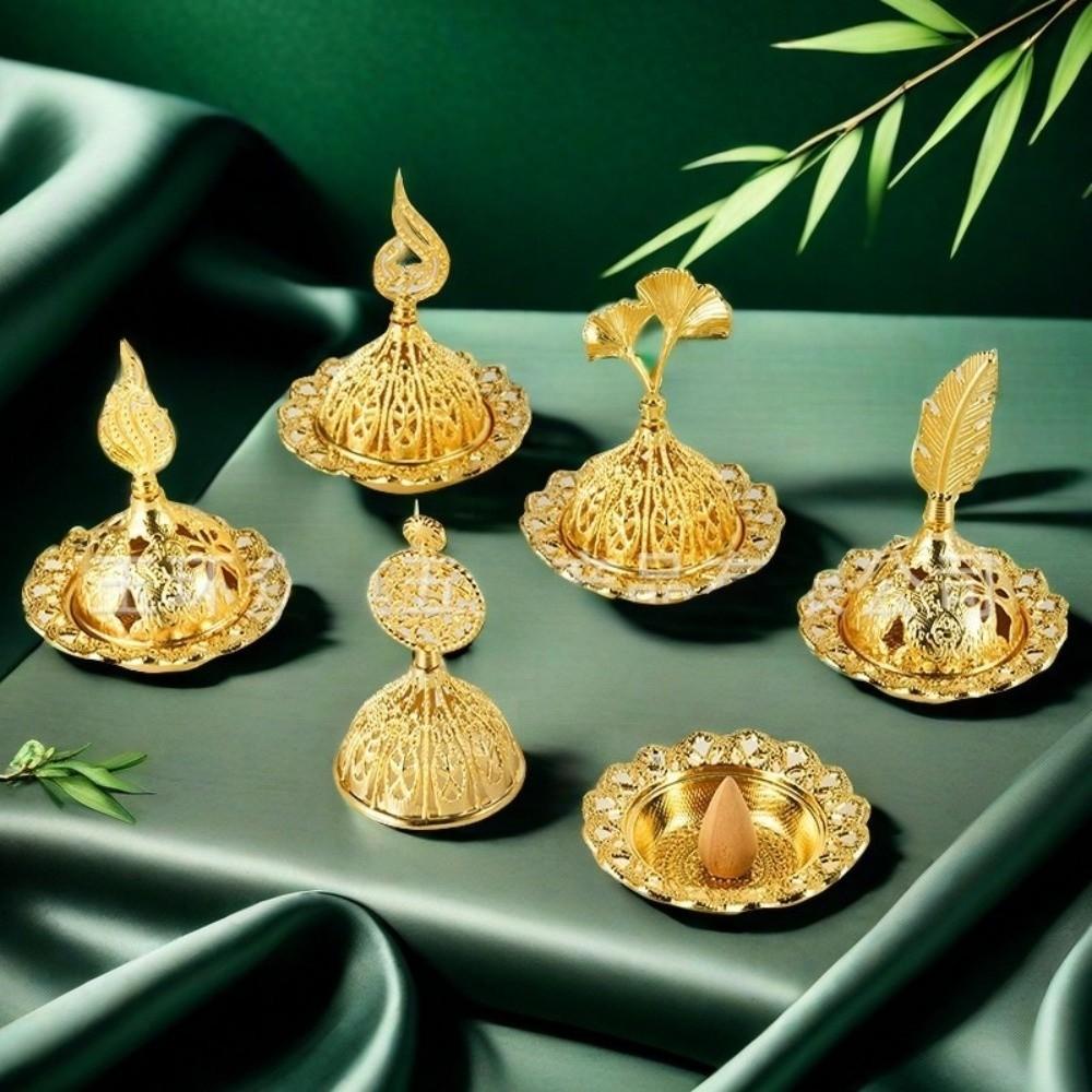 Retro Mini Censer Holder Gold Incense Stick Burner Decorative Aromatherapy Burner Party Decor