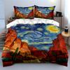 Swirling sky, canyons, cacti. Bedding sets Duvet cover sets Duvet covers Pillowcases(1 * Duvet Cover 2 * Pillowcases, without duvet insert)