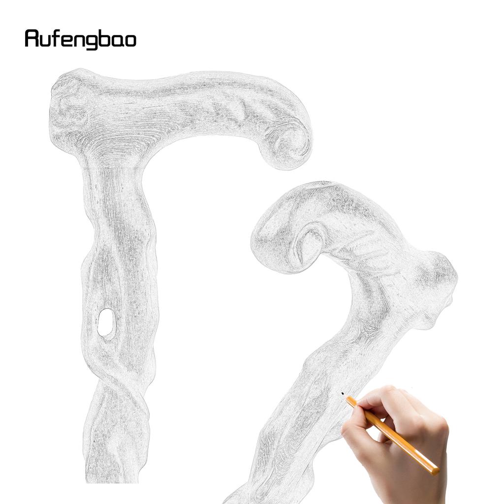 Коричневая деревянная трость с одним шарниром из корня дерева, декоративная трость для косплей-вечеринки, трость для ходьбы на Хэллоуин, палочка-костыль, посох 93 см