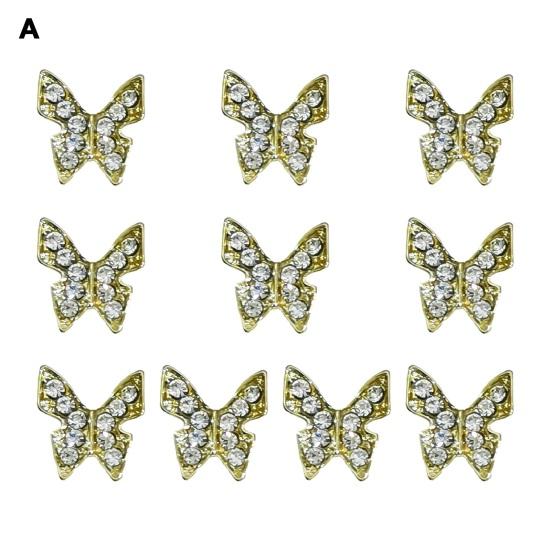 10 шт., украшение для ногтей, стразы, 3D лук, паук, череп, искусственный кристалл на металлических подвесках, креативные ювелирные украшения «сделай сам», аксессуары для чехла для телефона