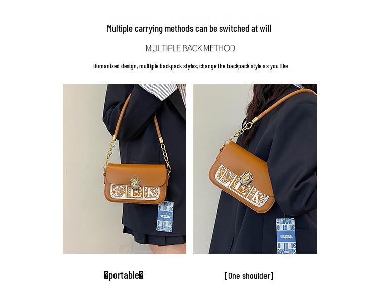 Chic Women's Crossbody Bag - Versatile Square Shoulder Bag with Chain for Autumn